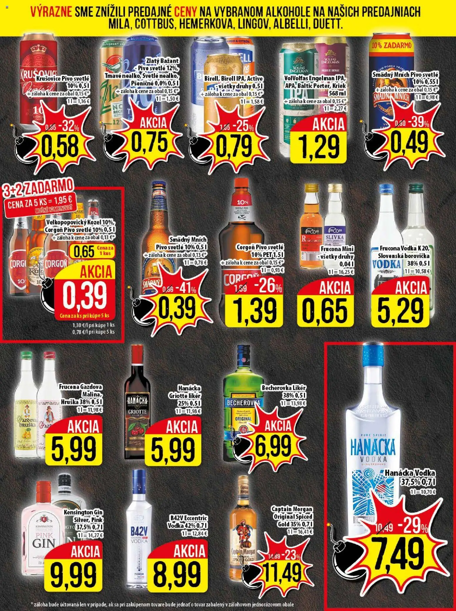 Nové Klas akcie – leták je platný od 17.11.2025 | Strana: 20 | Produkty: Captain Morgan, Smädný Mních, Gin, Vodka