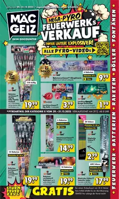 Mäc Geiz Feuerwerksverkauf ab 29.12.2025 gültig