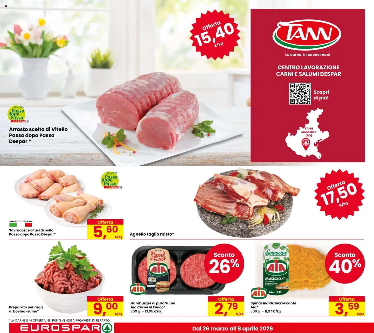 Volantino Despar del 26.03.2026 | Pagina: 8 | Prodotti: Arrosto, Ragú, Vitello, Agnello