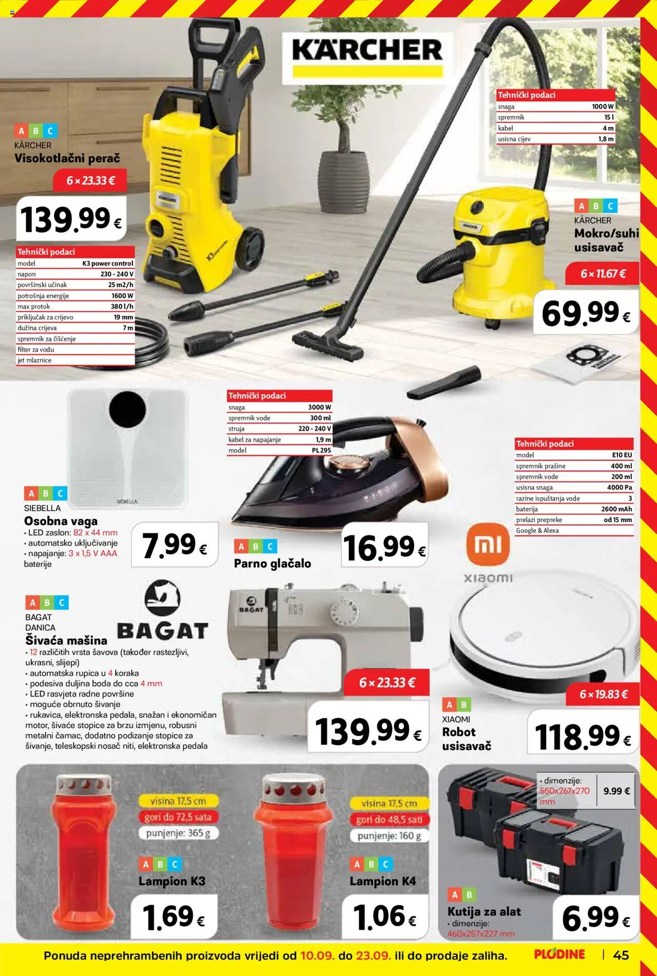 Plodine katalog | vrijedi od 17.09.2025 | Stranica: 45 | Proizvodi: Alat, Baterije, Kärcher, Kabel