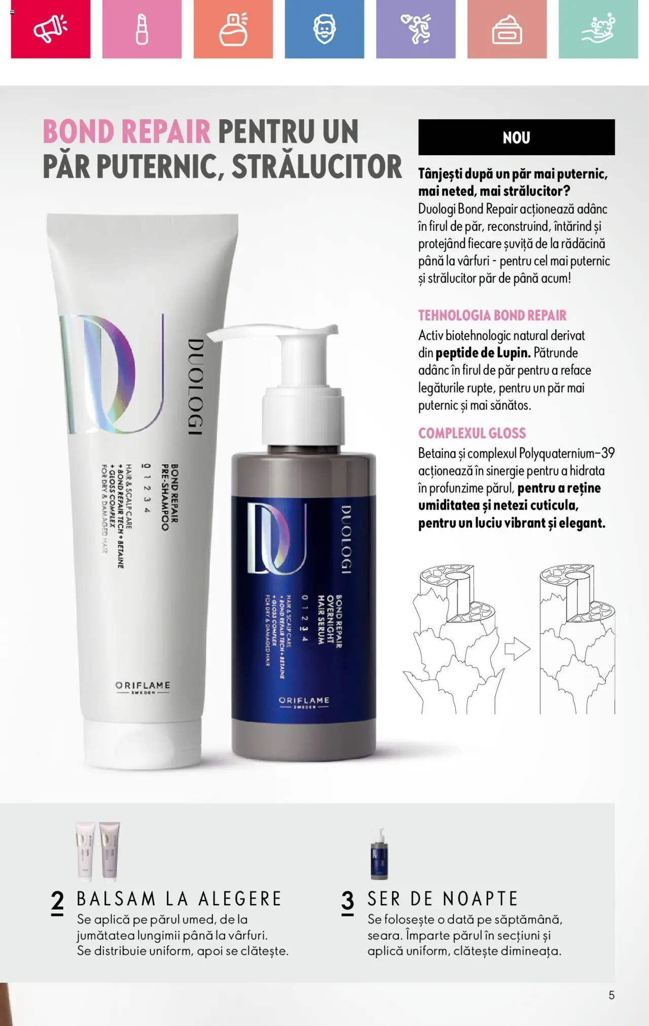 Oriflame catalog 11 2025 – valabil de la 27.07.2025 | Pagină: 5 | Produse: Serum, Balsam
