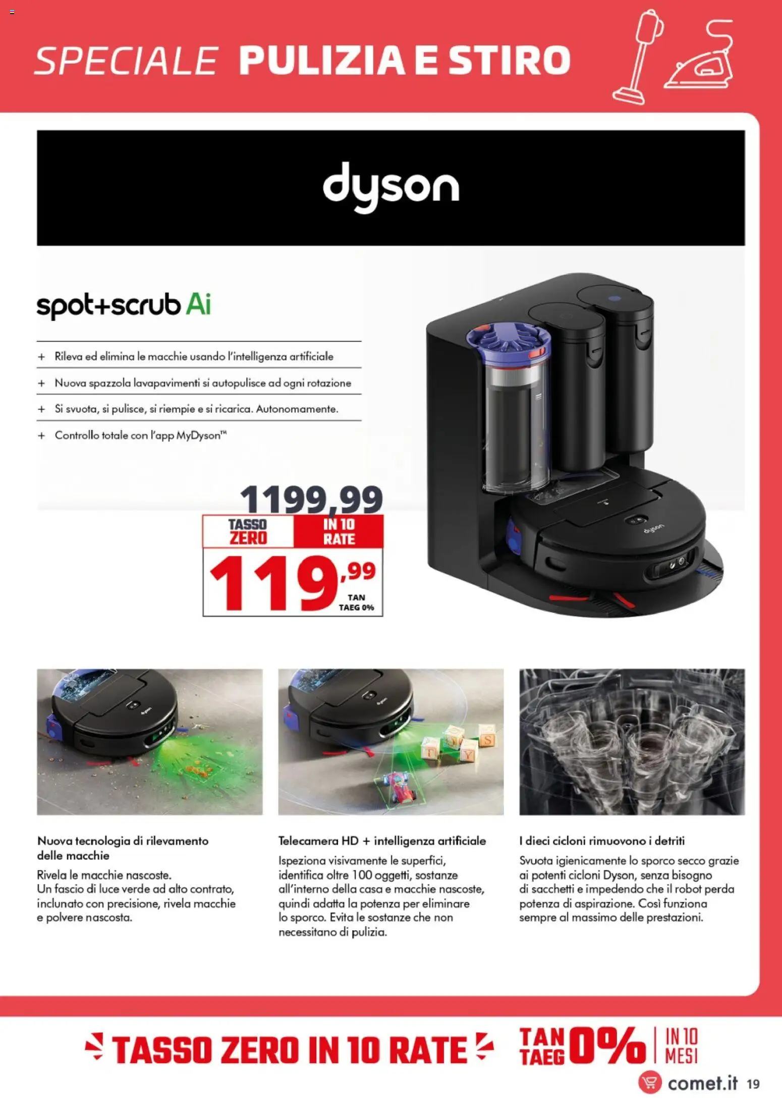 Volantino Comet del 13.04.2026 | Pagina: 19 | Prodotti: Spazzola, Robot, Dyson