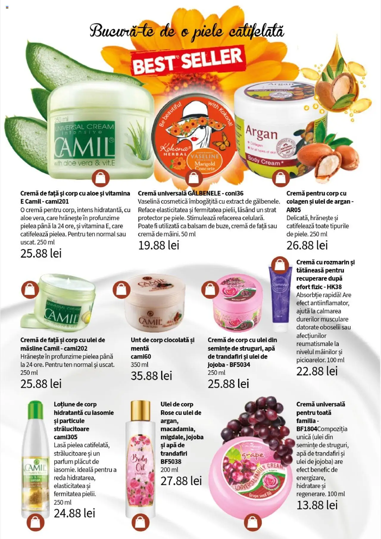 Noul catalog Lady’s – valabil de la 25.09.2025 | Pagină: 120 | Produse: Ulei de corp, Unt, Cremă, Apă