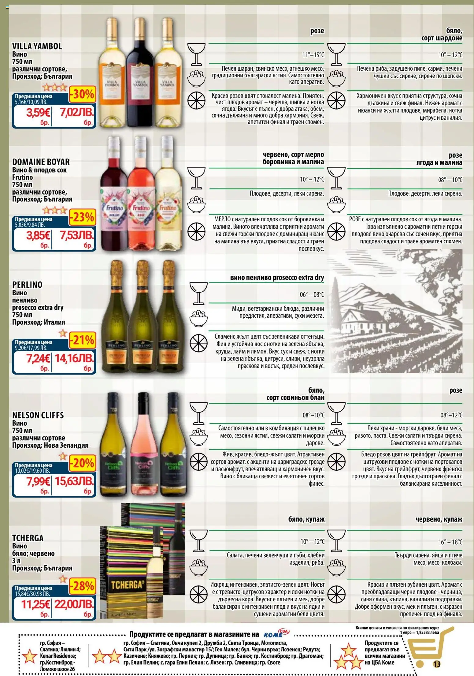 {H1} | Страница: 16 | Продукти: Плодове, Вино, Лайм, Малина