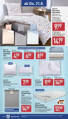 Aldi Prospekt 	 - gültig ab dem 18.08.2025 | Seite: 20 | Produkte: Bettwäsche, Kopfkissen, Home creation