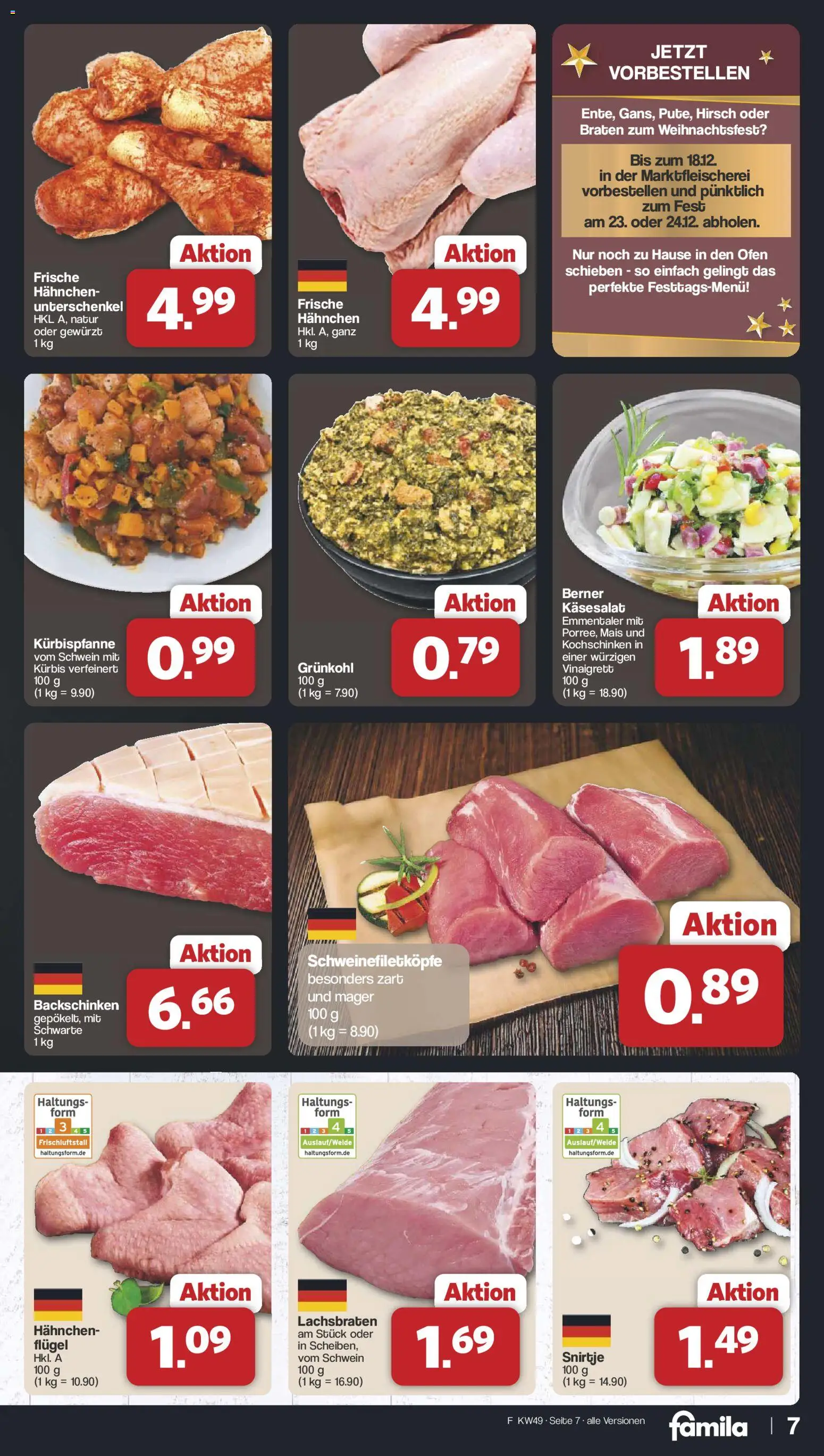 Famila Nordwest Prospekt 	 – gültig ab 01.12.2025 | Seite: 7 | Produkte: Ofen, Hahnchen, Kürbis