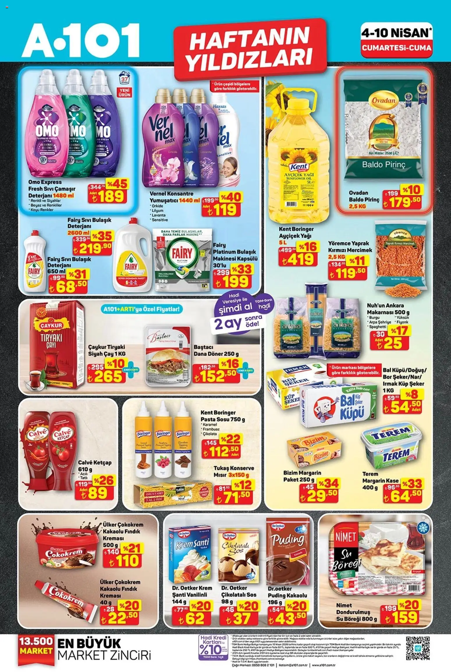 A101 Katalog - 04.04.2026 tarihinden itibaren geçerlidir | Sayfa: 2 | Ürünler: Krem, Çay, Mısır, Bulaşık makinesi