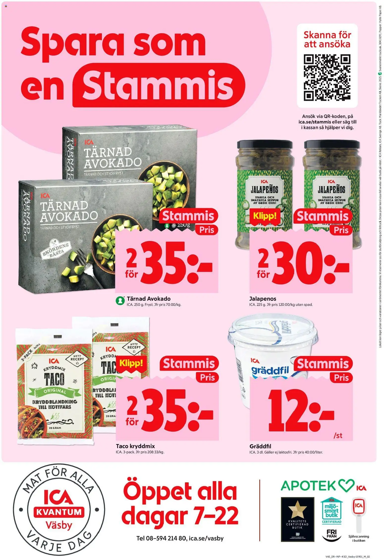 ICA Kvantum reklamblad aktuell från 03.11.2025 | Sida: 12 | Produkter: Galler, Chili, Gräddfil, Papper