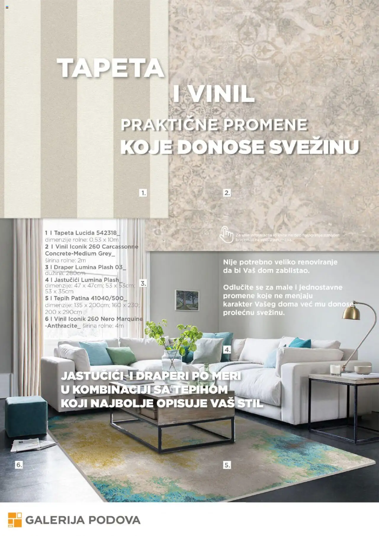 Galerija Podova katalog - važi od 31.01.2025 | Strana: 46 | Proizvode: Tepih