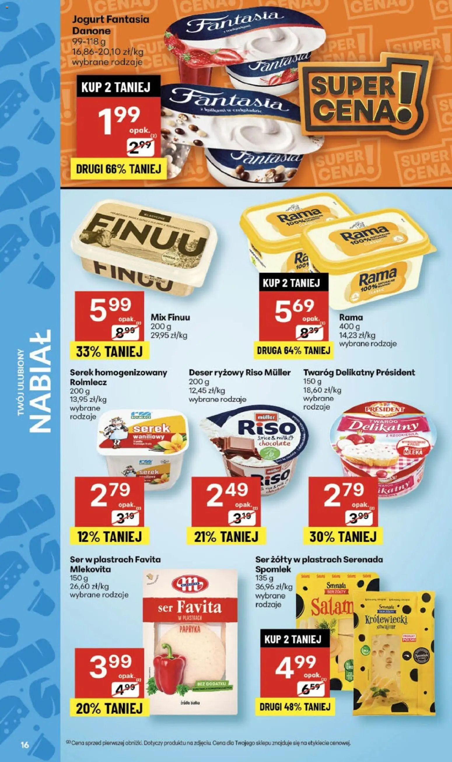 Delikatesy Centrum Gazetka od 30.10.2025 | Strona: 16 | Produkty: Serek, Mleka, Papryka, Twaróg