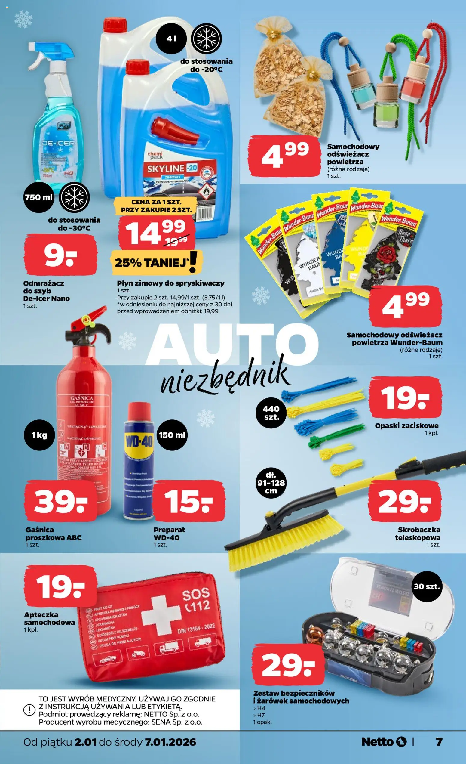 Netto gazetka - Non Food od 02.01.2026 | Strona: 7 | Produkty: Odświeżacz, Gaśnica, Odświeżacz powietrza