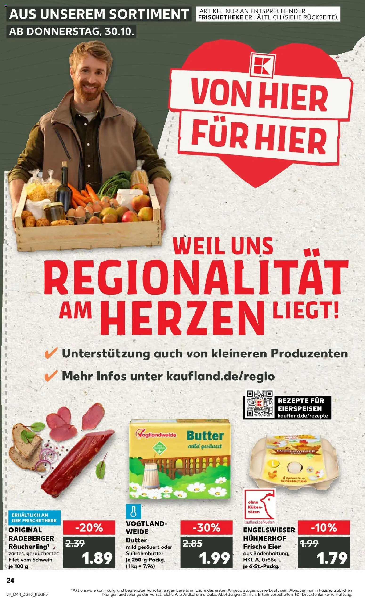 Kaufland prospekt Zwickau	 – gültig ab 30.10.2025 | Seite: 24 | Produkte: Butter, Eier
