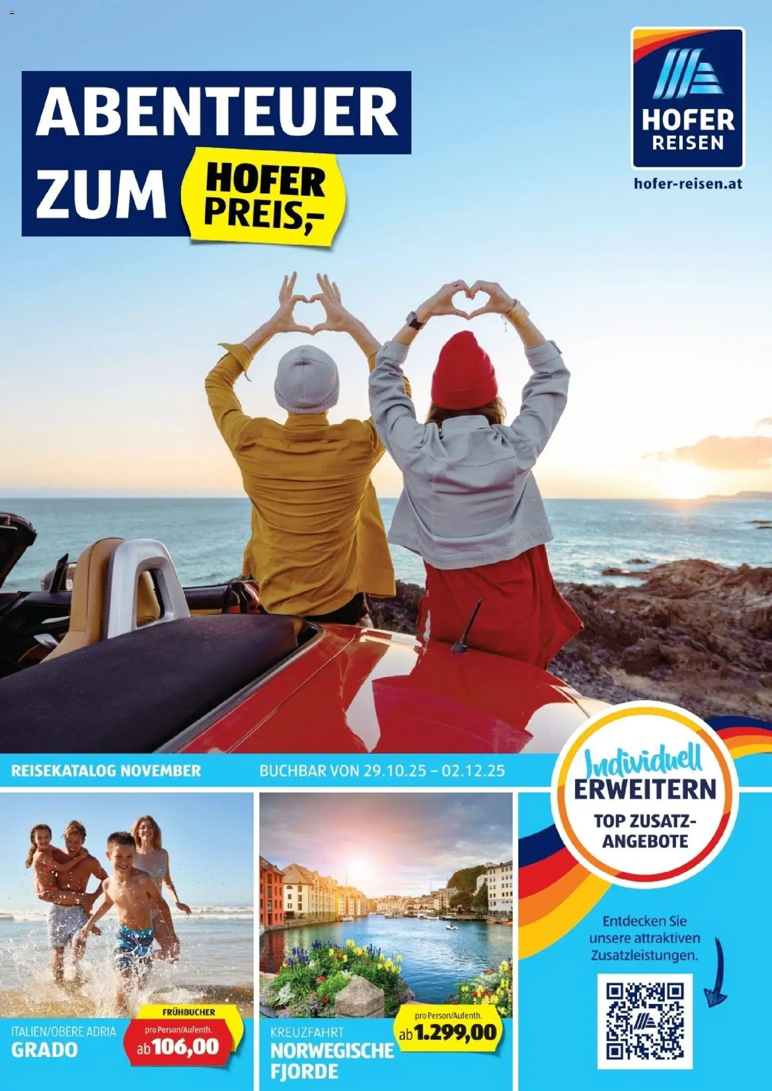Hofer Reisen Flugblatt gültig ab 29.10.2025 | Seite: 1