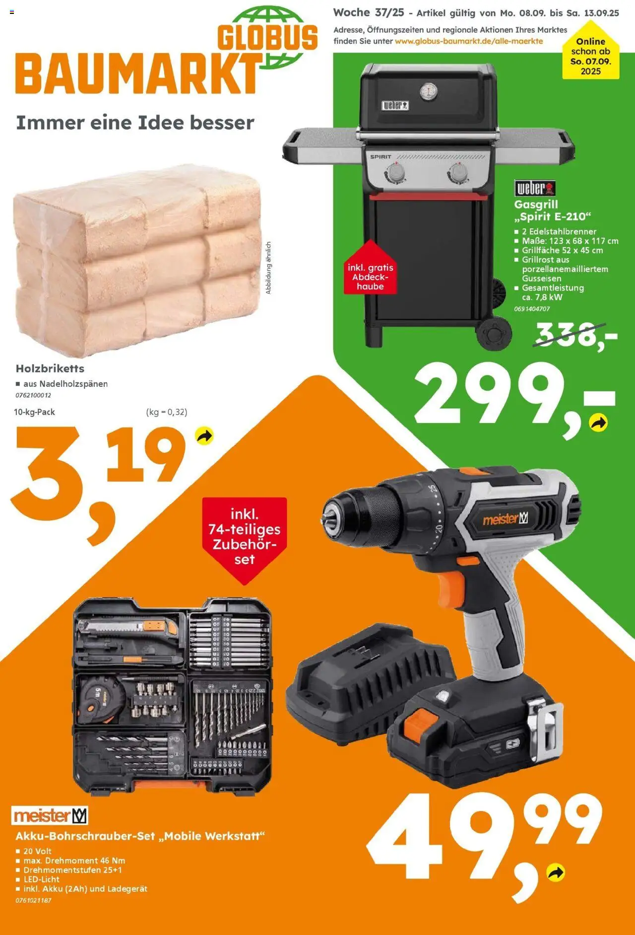 Globus Baumarkt prospekt Saarlouis	 – gültig ab 08.09.2025 | Seite: 1 | Produkte: Ladegerät