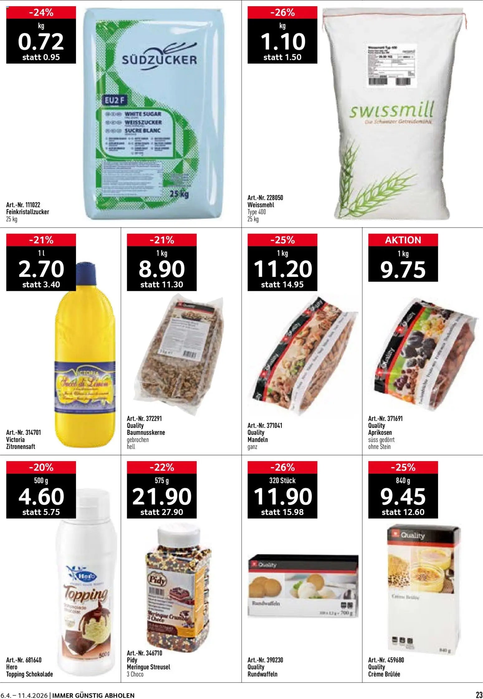 Prodega aktionen – gültig ab 06.04.2026 | Seite: 23 | Produkte: Creme Brulee, Schokolade, Creme