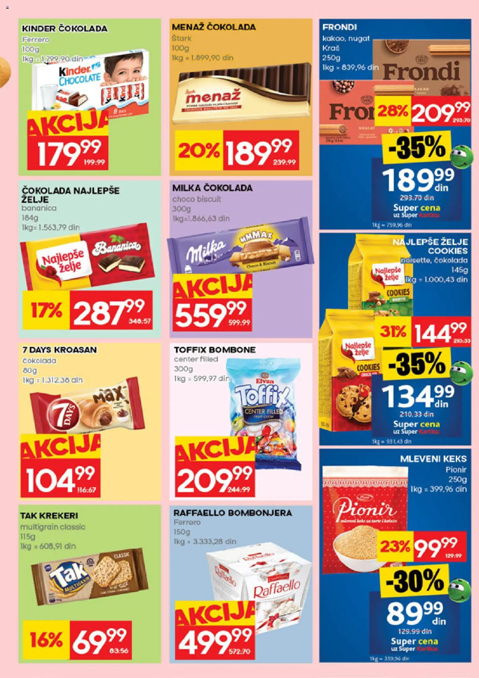 Roda katalog - važi od 26.03.2026 | Strana: 21 | Proizvode: Mleveni keks, Raffaello, Bombonjera, Čokolada