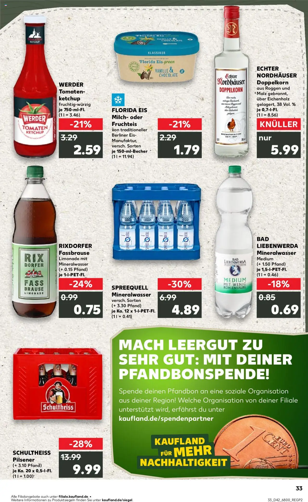 Kaufland prospekt Berlin	 – gültig ab 19.10.2025 | Seite: 33 | Produkte: Berliner, Milch, Fassbrause, Ketchup