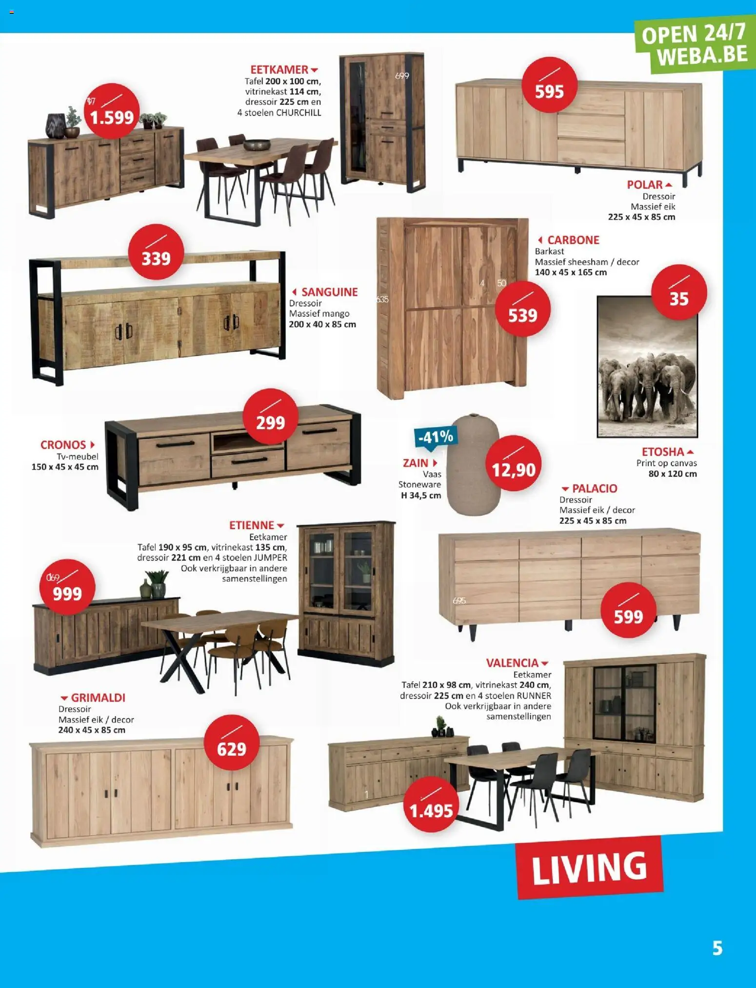 {H1} | Pagina: 5 | Producten: Canvas, Dressoir, Vaas, Mango