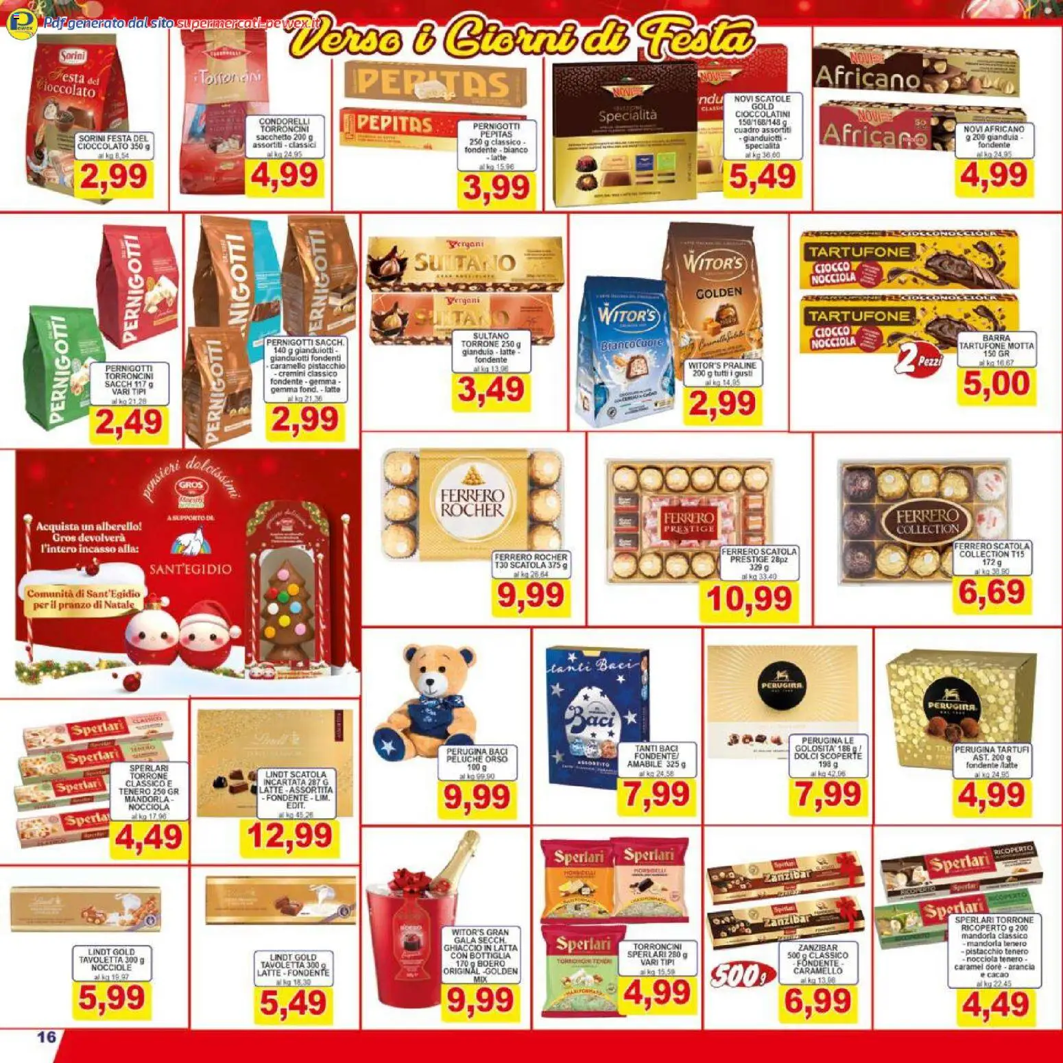 Volantino Pewex del 06.12.2025 | Pagina: 16 | Prodotti: Cioccolato, Cacao, Cioccolatini, Bottiglia