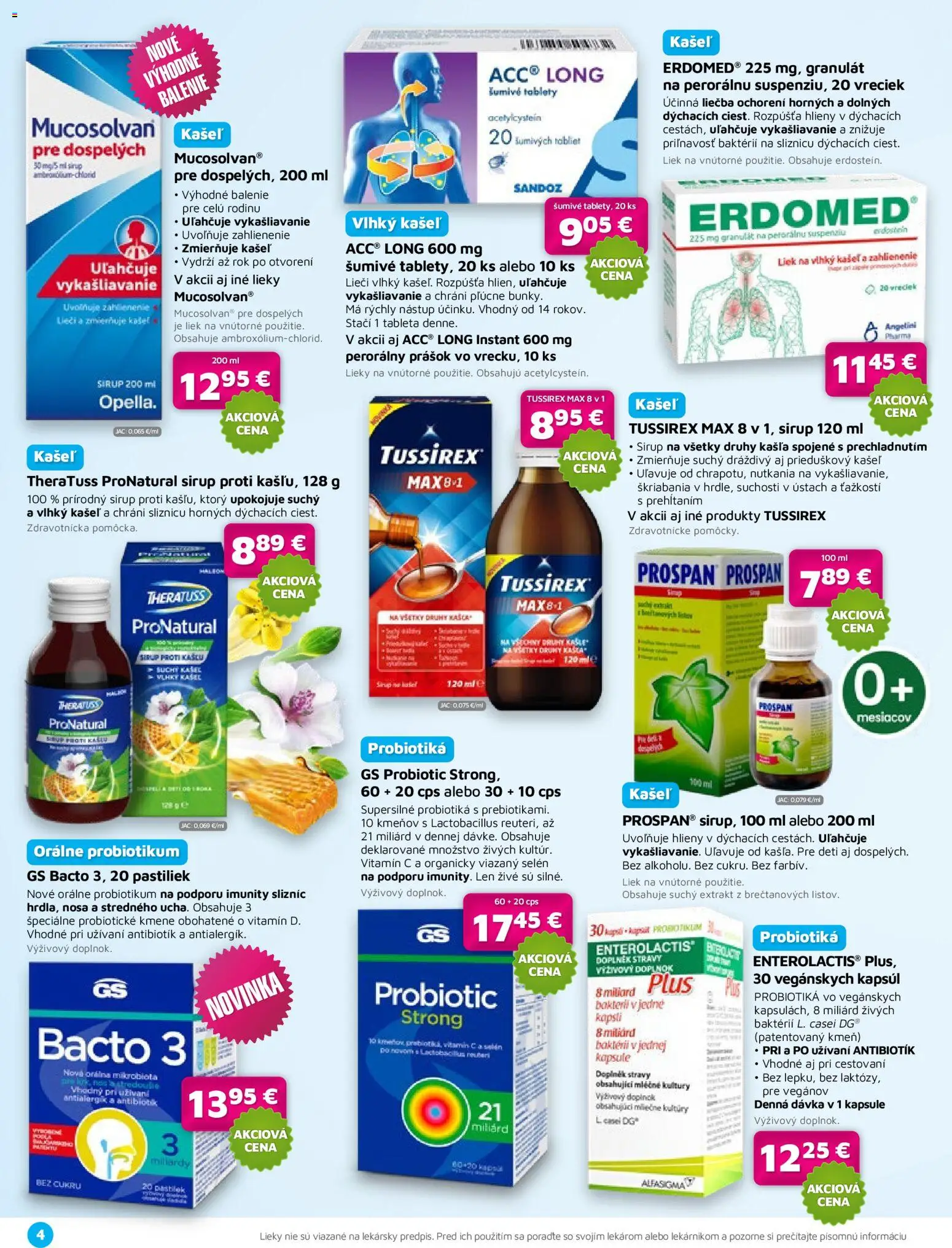 Nové Plus lekáreň akcie – leták je platný od 01.02.2026 | Strana: 4 | Produkty: Tablet