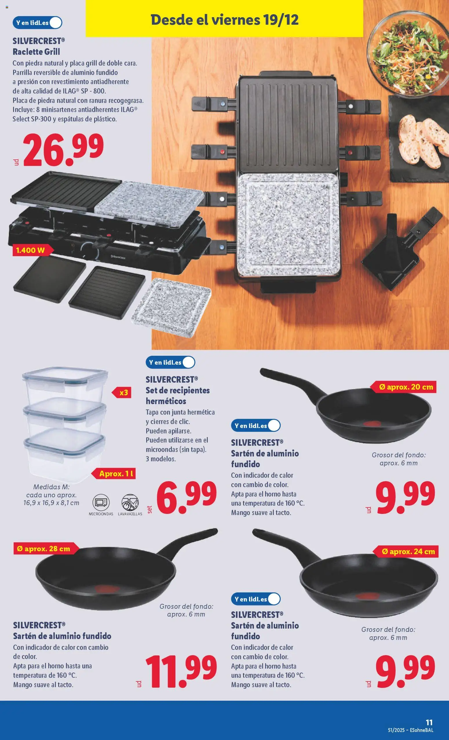 Lidl folleto de bazar │ válido desde el 15.12.2025 | Página: 27 | Productos: El horno, Pan, Lavavajillas, Parrilla
