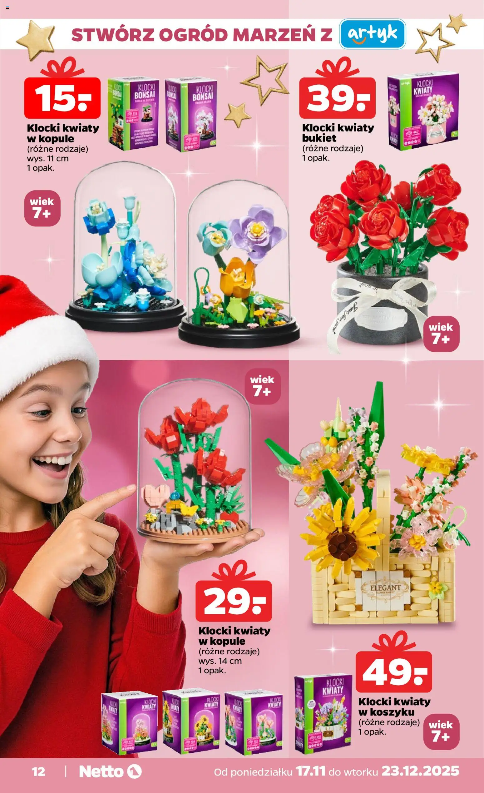 Netto gazetka - Zabawki od 03.11.2025 | Strona: 12 | Produkty: Kwiaty