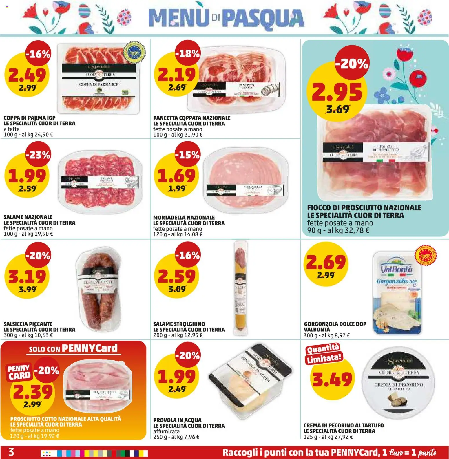 Volantino PENNY del 26.03.2026 | Pagina: 3 | Prodotti: Posate, Crema, Pancetta, Pecorino