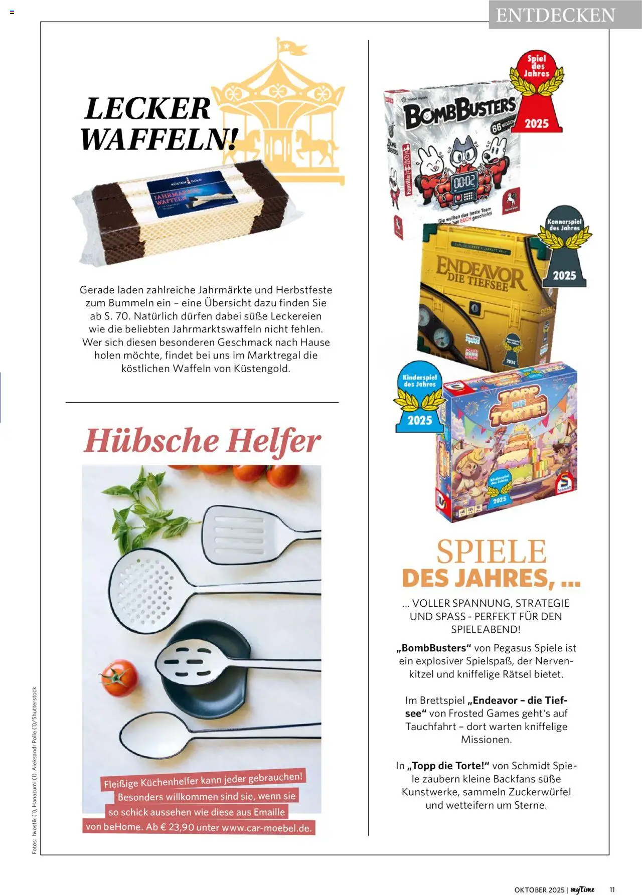 Combi myTime Oktober 2025 – gültig ab 01.10.2025 | Seite: 11 | Produkte: Spiel, Waffeln