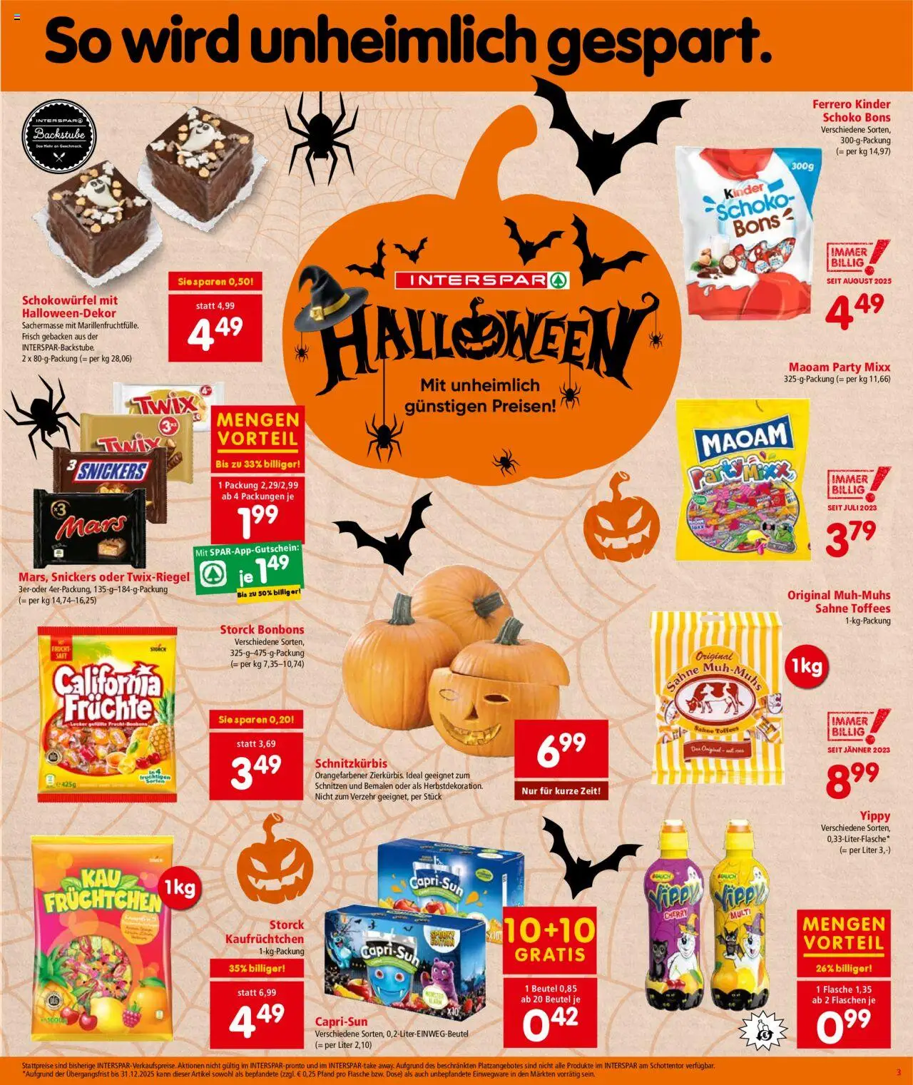 Interspar Flugblatt - Osttirol gültig ab 23.10.2025 | Seite: 3 | Produkte: Sahne