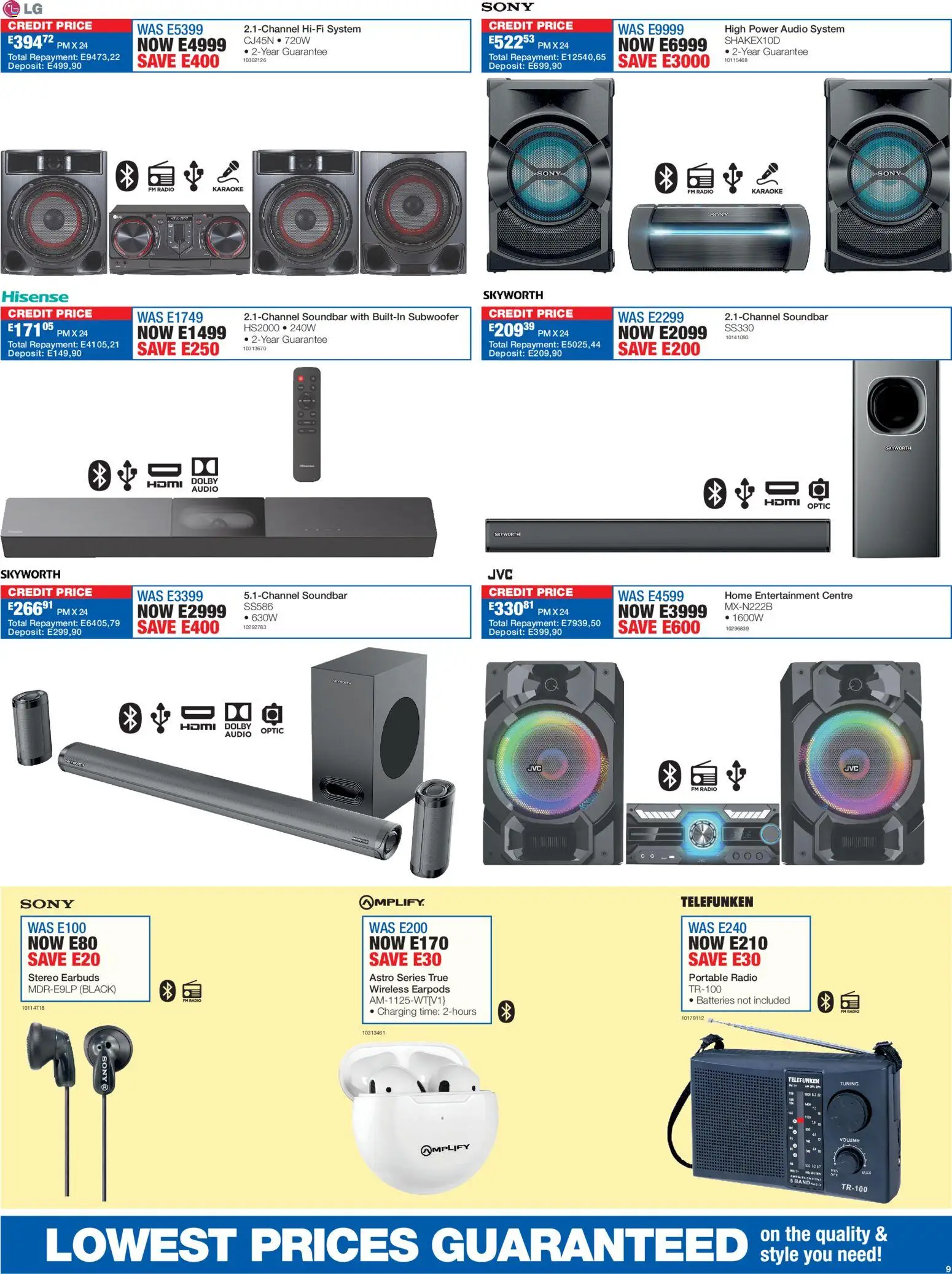 New OK Furniture catalogue – valid from 27.12.2025 | Page: 9 | Products: Audio, Radio, Soundbar, Subwoofer