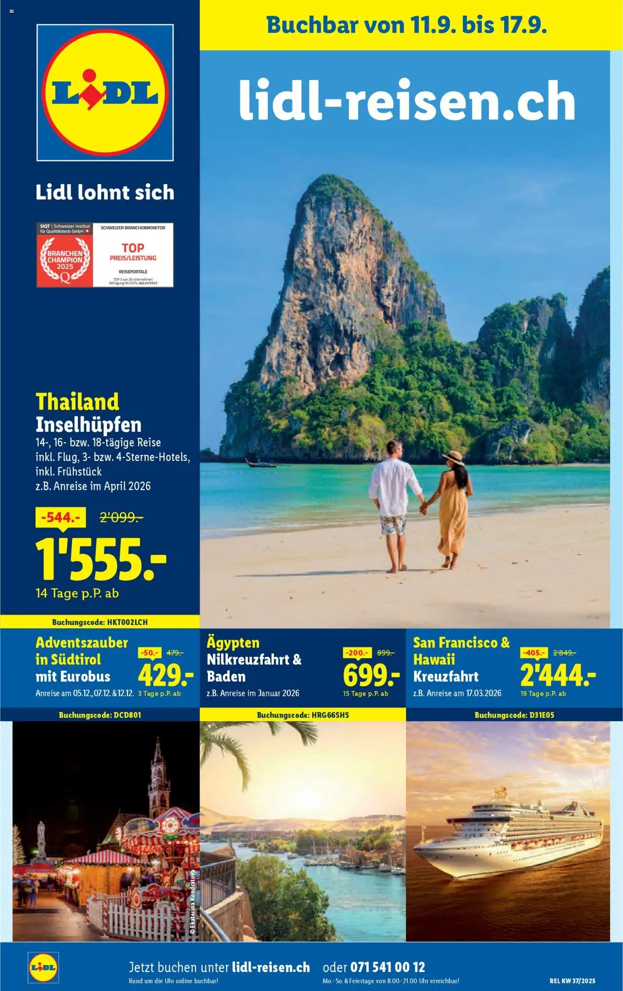 Lidl Aktionen Reisen – gültig ab 11.09.2025 | Seite: 1 | Produkte: Uhr, Top