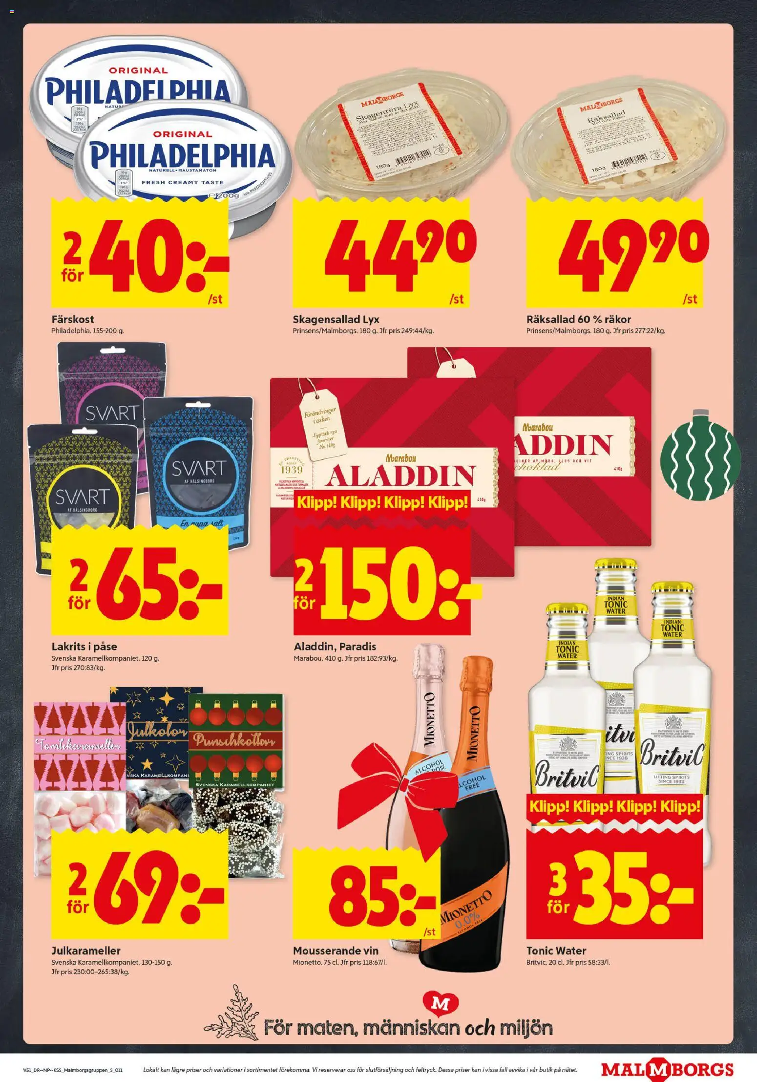 ICA Kvantum reklamblad aktuell från 15.12.2025 | Sida: 11 | Produkter: Salt, Räkor, Choklad, Vin