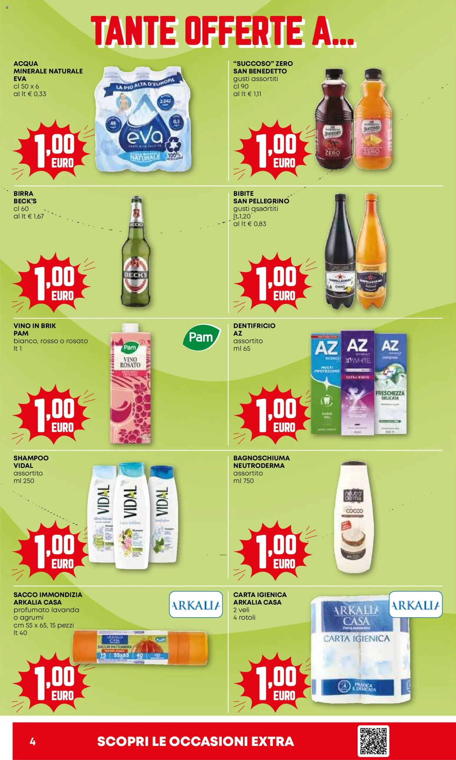 Volantino PAM del 15.01.2026 | Pagina: 4 | Prodotti: Shampoo, Carta igienica, Birra, Vino