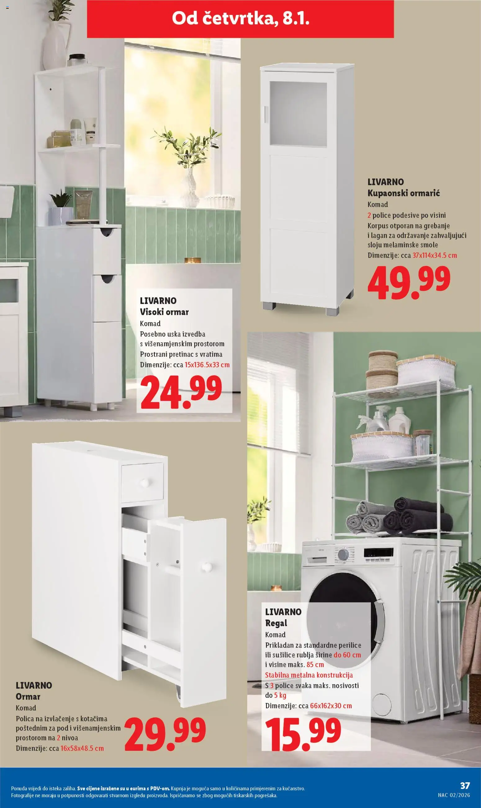 Lidl katalog | vrijedi od 07.01.2026 | Stranica: 37 | Proizvodi: Ormar, Polica, Regal