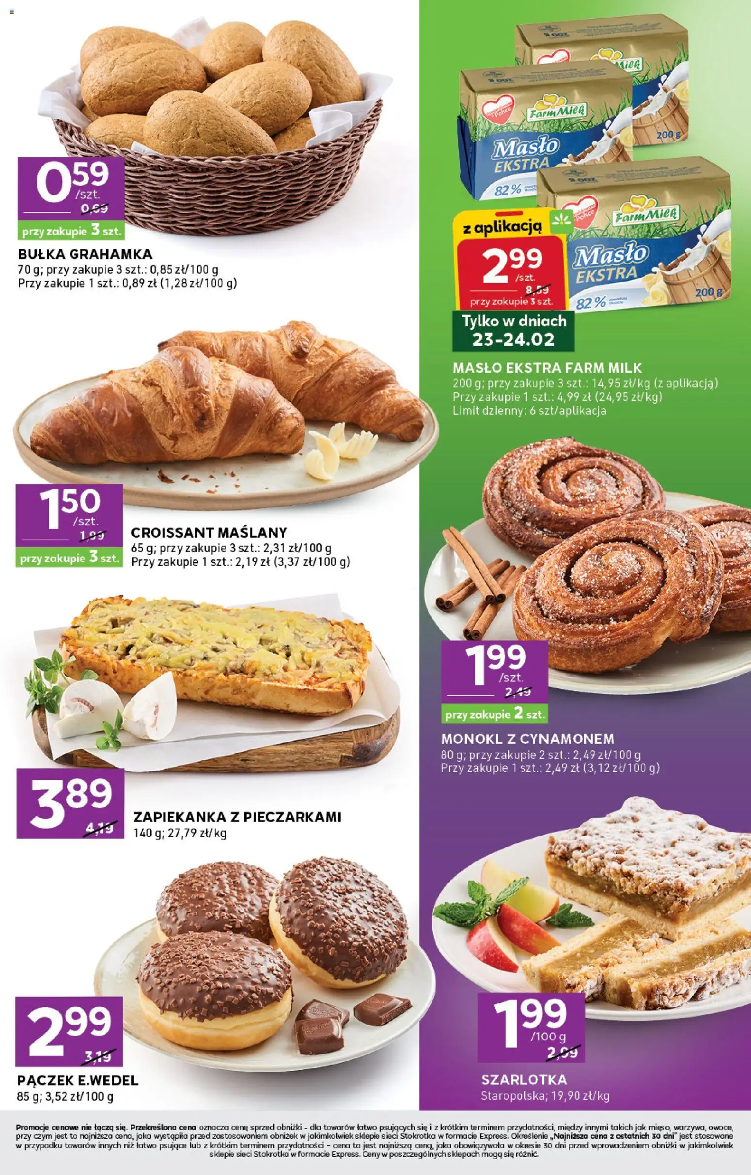 Stokrotka Gazetka - Express od 19.02.2026 | Strona: 3 | Produkty: Stokrotka, Zapiekanka, Bułka, Masło