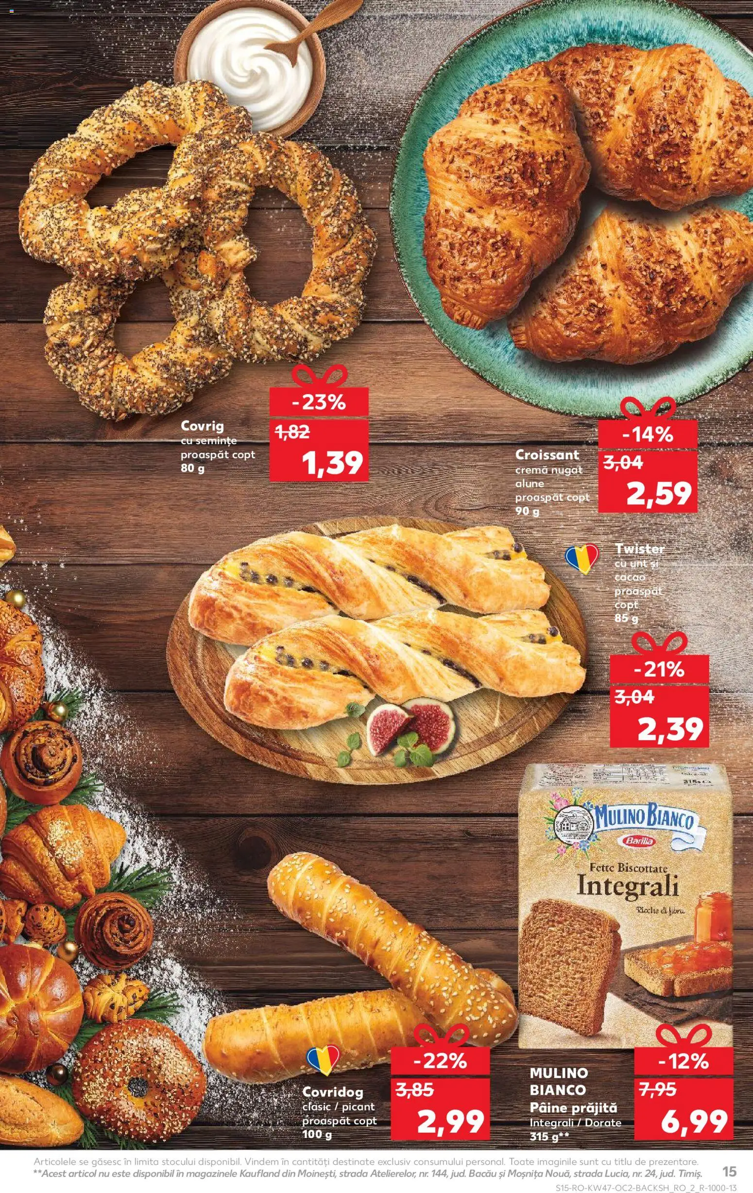 Kaufland RO akciós ujság - amely érvényes a következő dátumtól: 19.11.2025 | Oldal: 15 | Termékek: Croissant