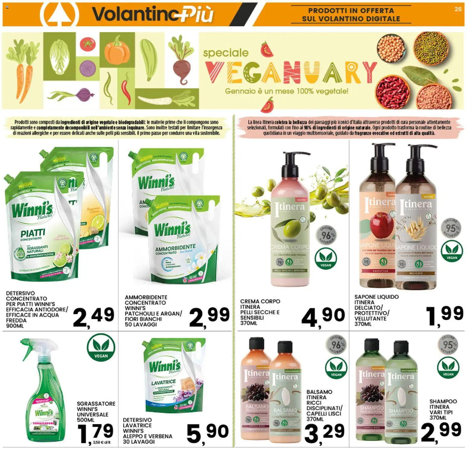 Volantino Interspar del 12.01.2026 | Pagina: 26 | Prodotti: Balsamo, Ammorbidente, Acqua, Lavatrice