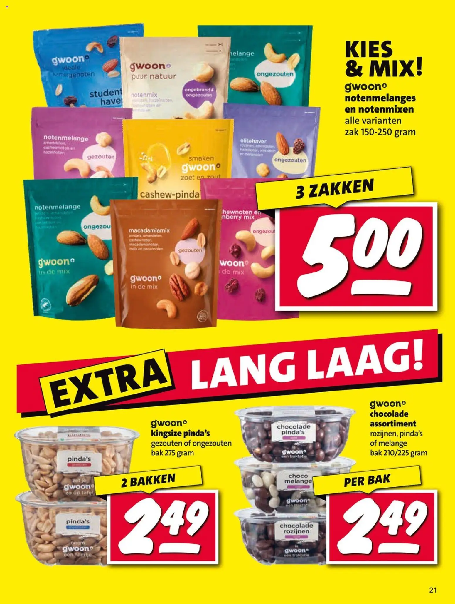 {H1} | Pagina: 21 | Producten: Chocolade, Rozijnen, Tafel, Cashewnoten