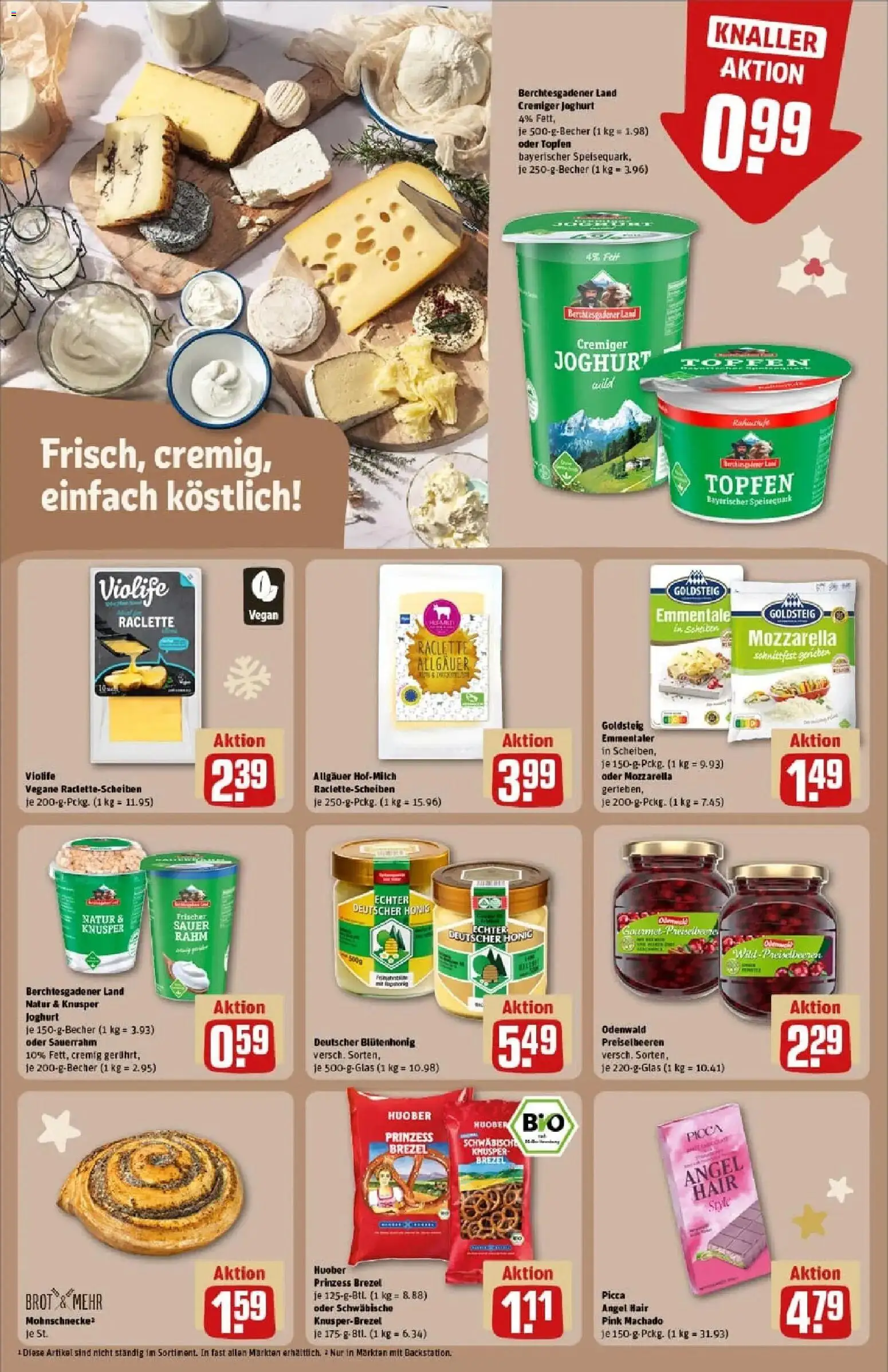 Rewe prospekt Stephanskirchen	 – gültig ab 23.11.2025 | Seite: 17 | Produkte: Quark, Joghurt, Mozzarella, Raclette