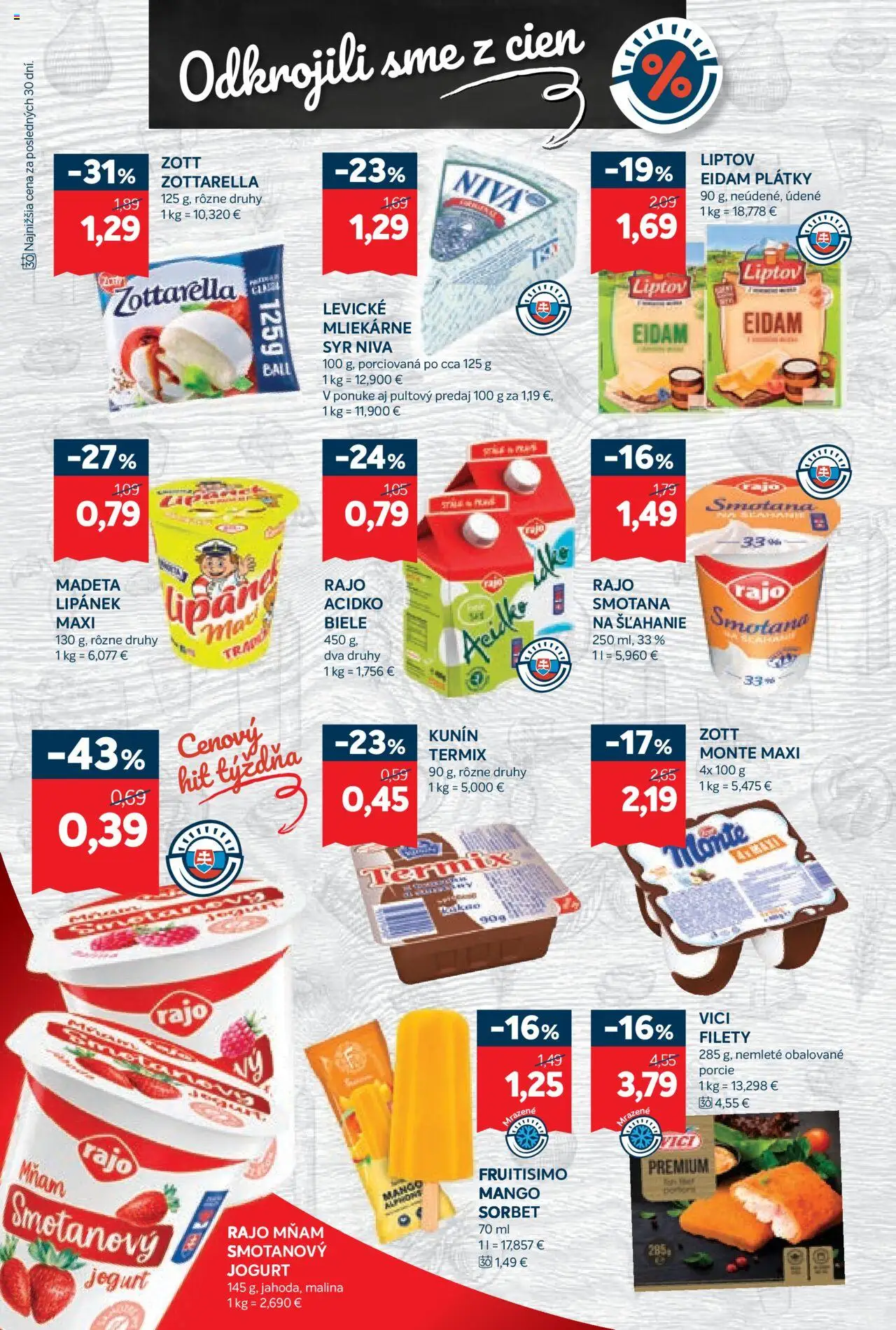 Kraj leták │ platný od 31.07.2025 | Strana: 6 | Produkty: Jogurt, Smotana, Eidam, Sorbet