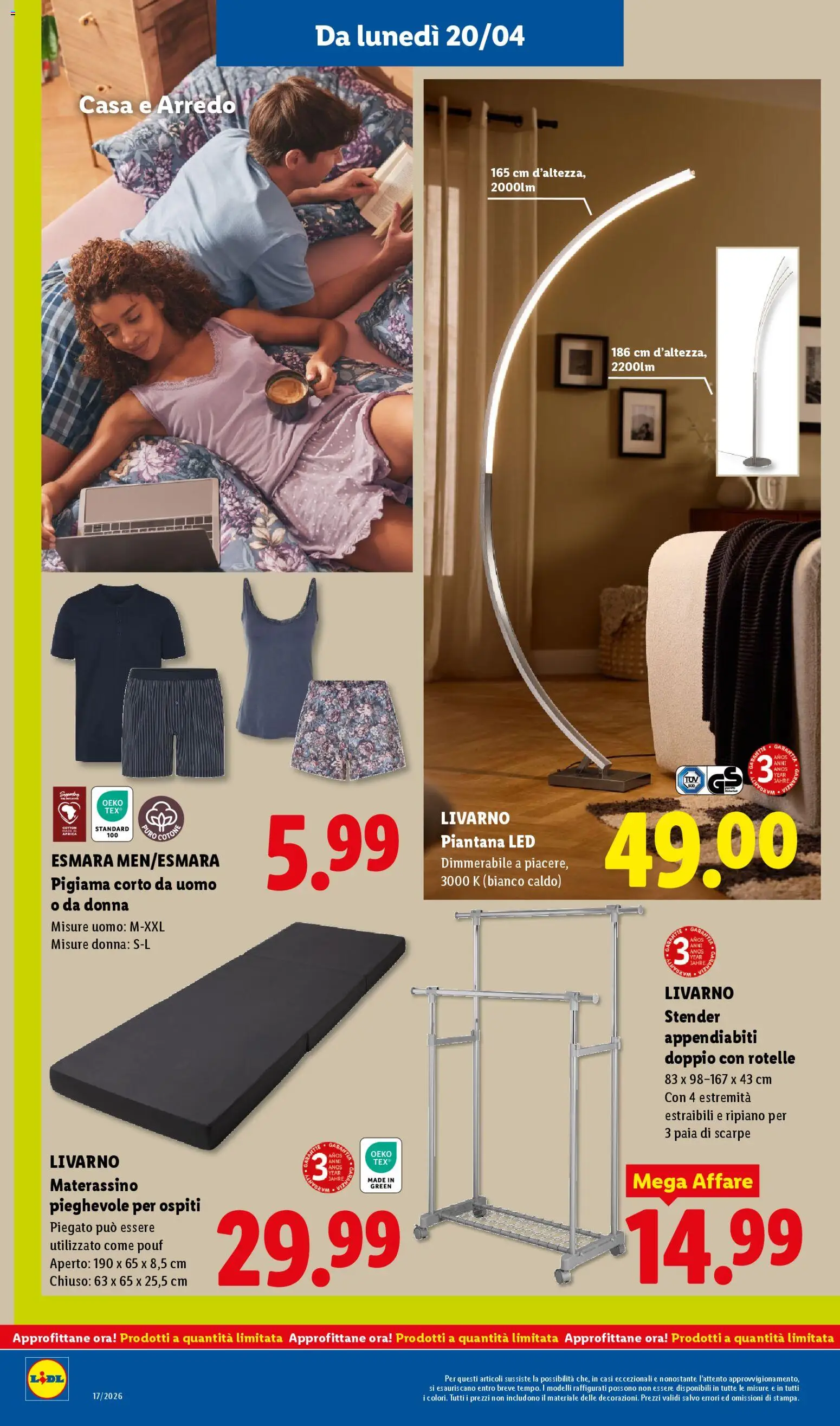 Volantino Lidl del 16.04.2026 | Pagina: 30 | Prodotti: Ripiano, Pigiama, Scarpe, Appendiabiti