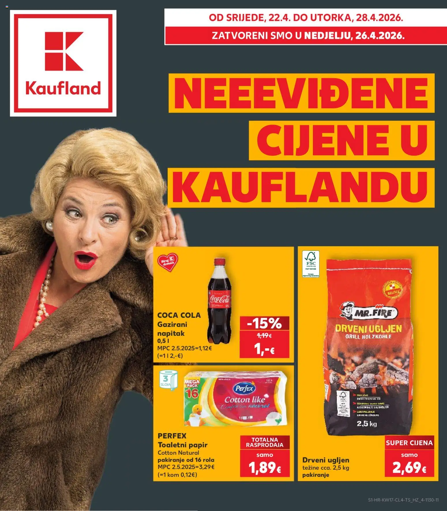 Kaufland katalog | vrijedi od 22.04.2026 | Stranica: 1 | Proizvodi: Coca cola, Toaletni papir