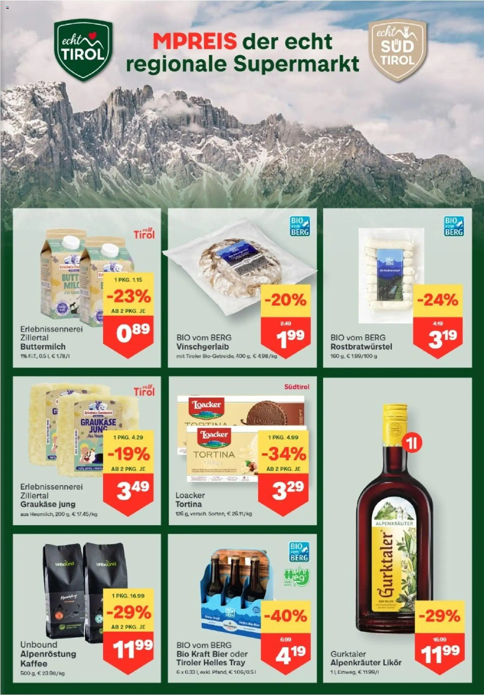 MPREIS Anras gültig ab 23.04.2026 | Seite: 7 | Produkte: Kaffee, Bier