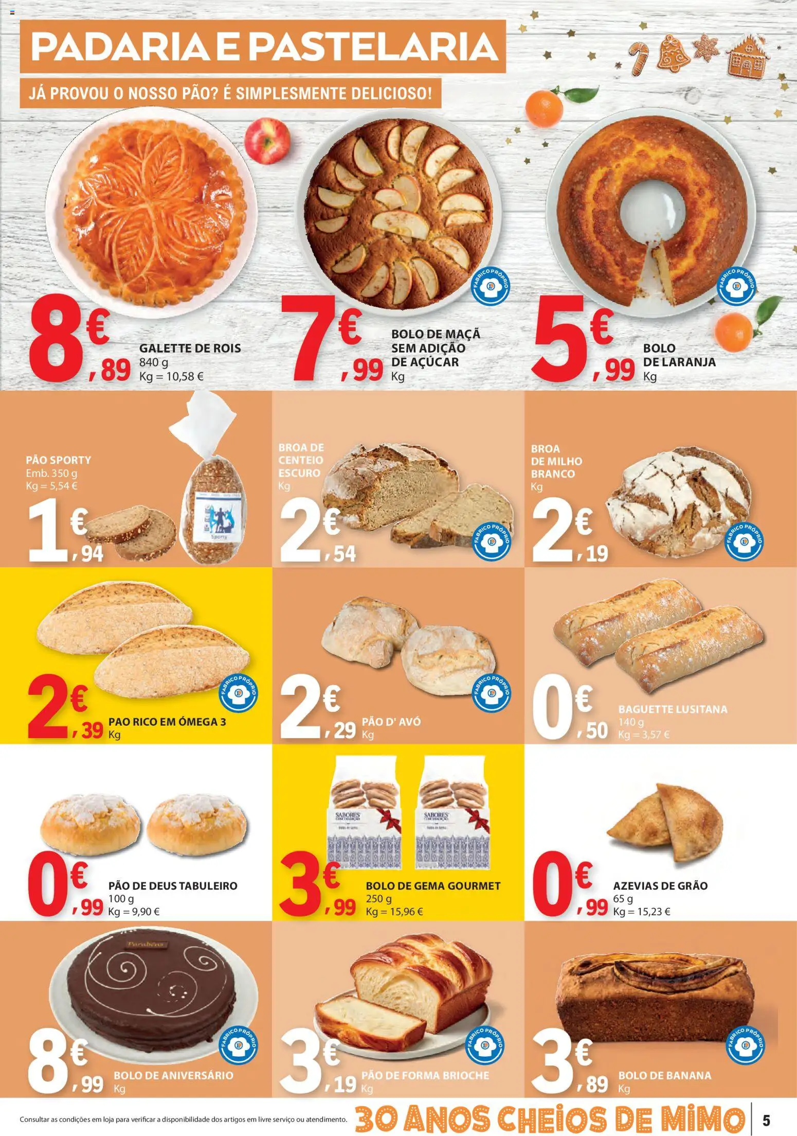 E.Leclerc folheto │ válido de 27.11.2025 | Página: 5 | Produtos: Banana, Padaria, Maça, Açúcar