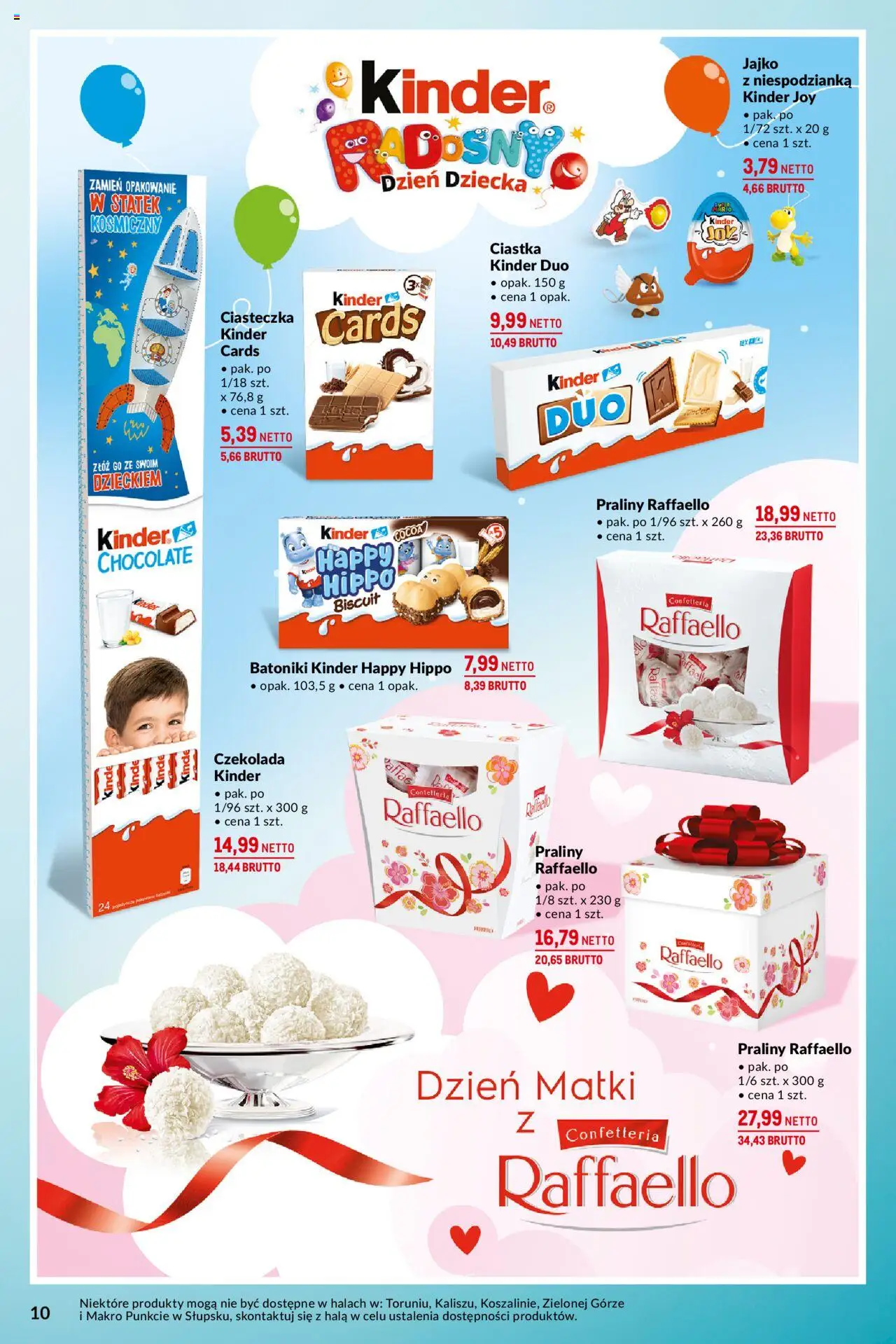 Makro Gazetka - Na uroczyste okazje od 13.05.2025 | Strona: 10 | Produkty: Kinder Joy, Czekolada, Ciastka, Ciasteczka