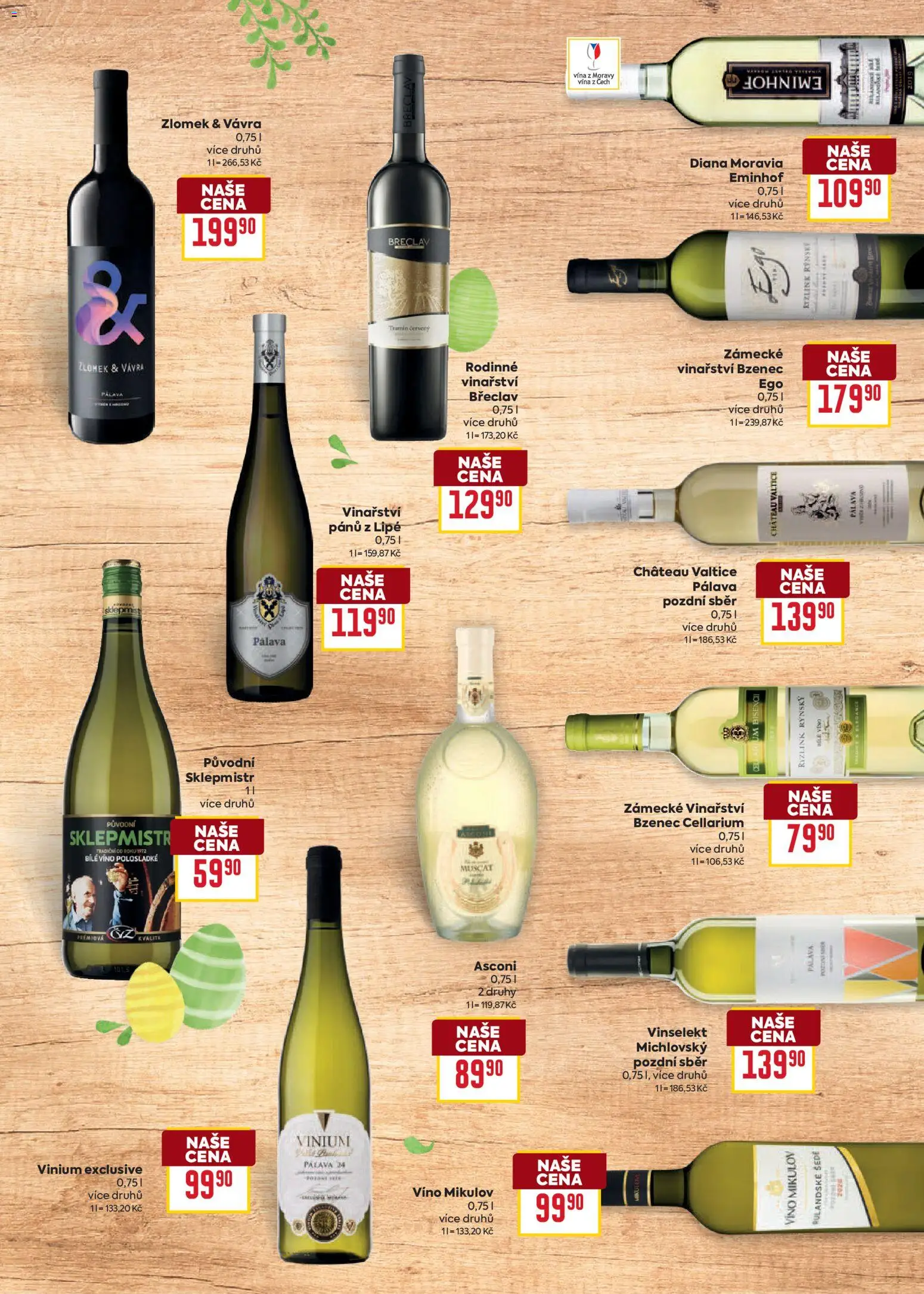 Billa leták - Velikonoce od 04.03.2026 | Strana: 21 | Produkty: Bílé víno, Víno, Sklepmistr, Tramín červený