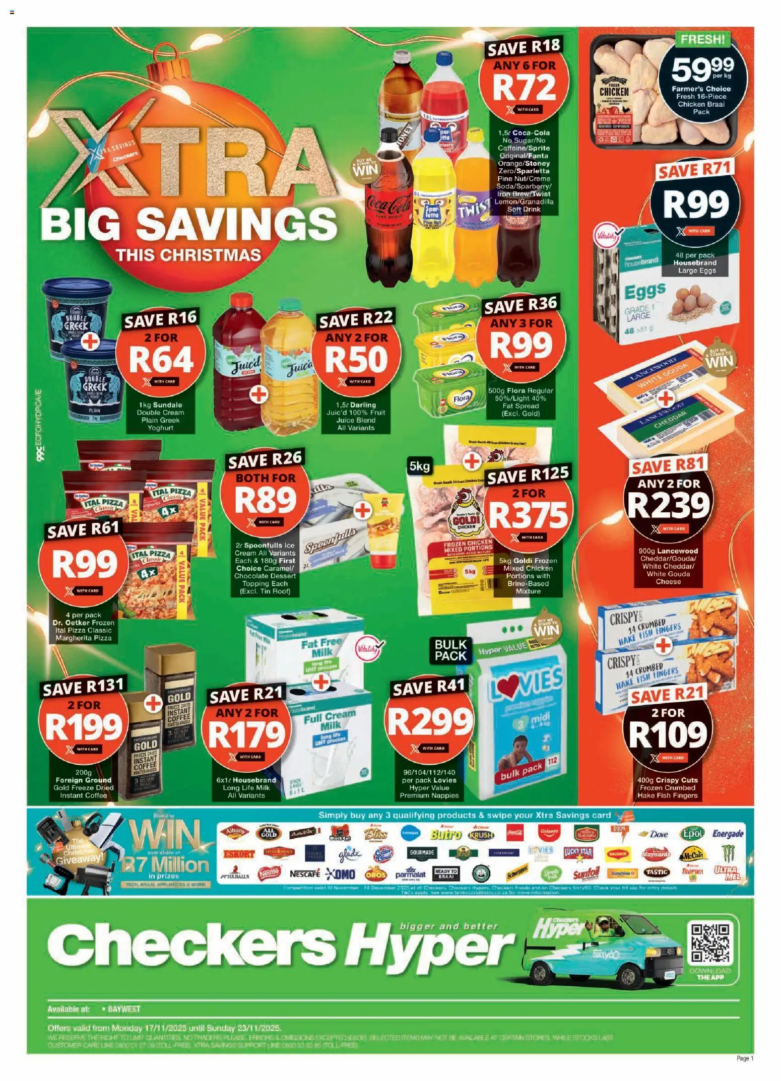 New Checkers catalogue – valid from 17.11.2025 | Page: 1 | Products: Iron, Chicken, Cream, Fat spread