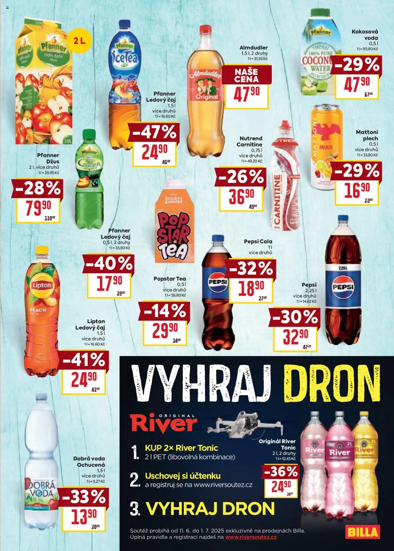 Billa katalog - Léto od 11.06.2025 | Strana: 11 | Produkty: Dobrá voda, Džus, Plech, Dobrá voda ochucená