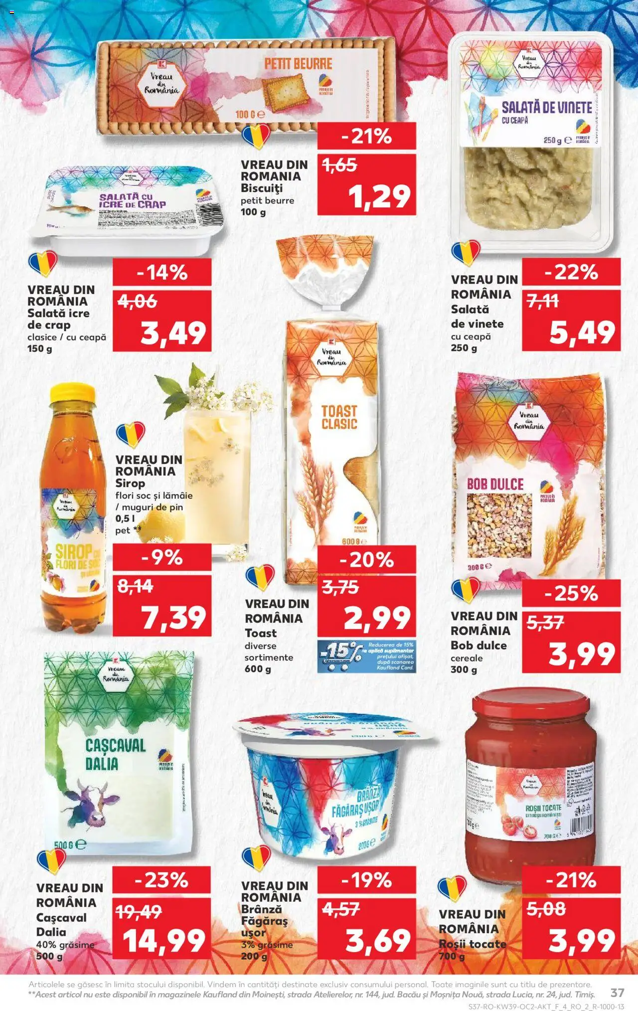 Kaufland RO akciós ujság - amely érvényes a következő dátumtól: 24.09.2025 | Oldal: 37 | Termékek: Saláta
