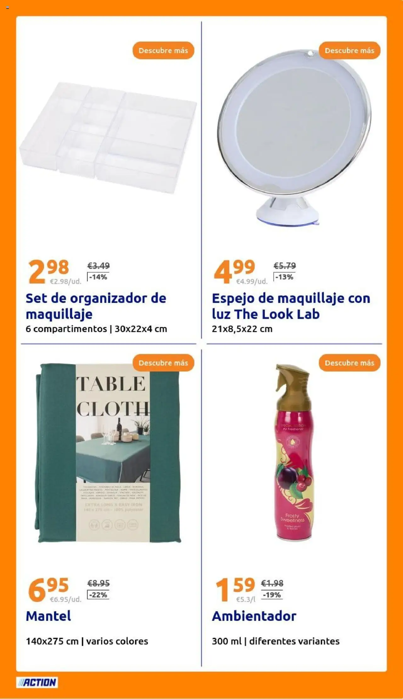 Action - Action ES week 26 2025 │ válido desde el 25.06.2025 | Página: 27 | Productos: Maquillaje, Mantel, Organizador, Espejo